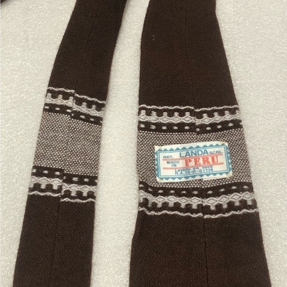 Artesania Landa Llama Wool Neck Tie Hand Made In Peru Career Office Men's OS - Picture 2 of 6